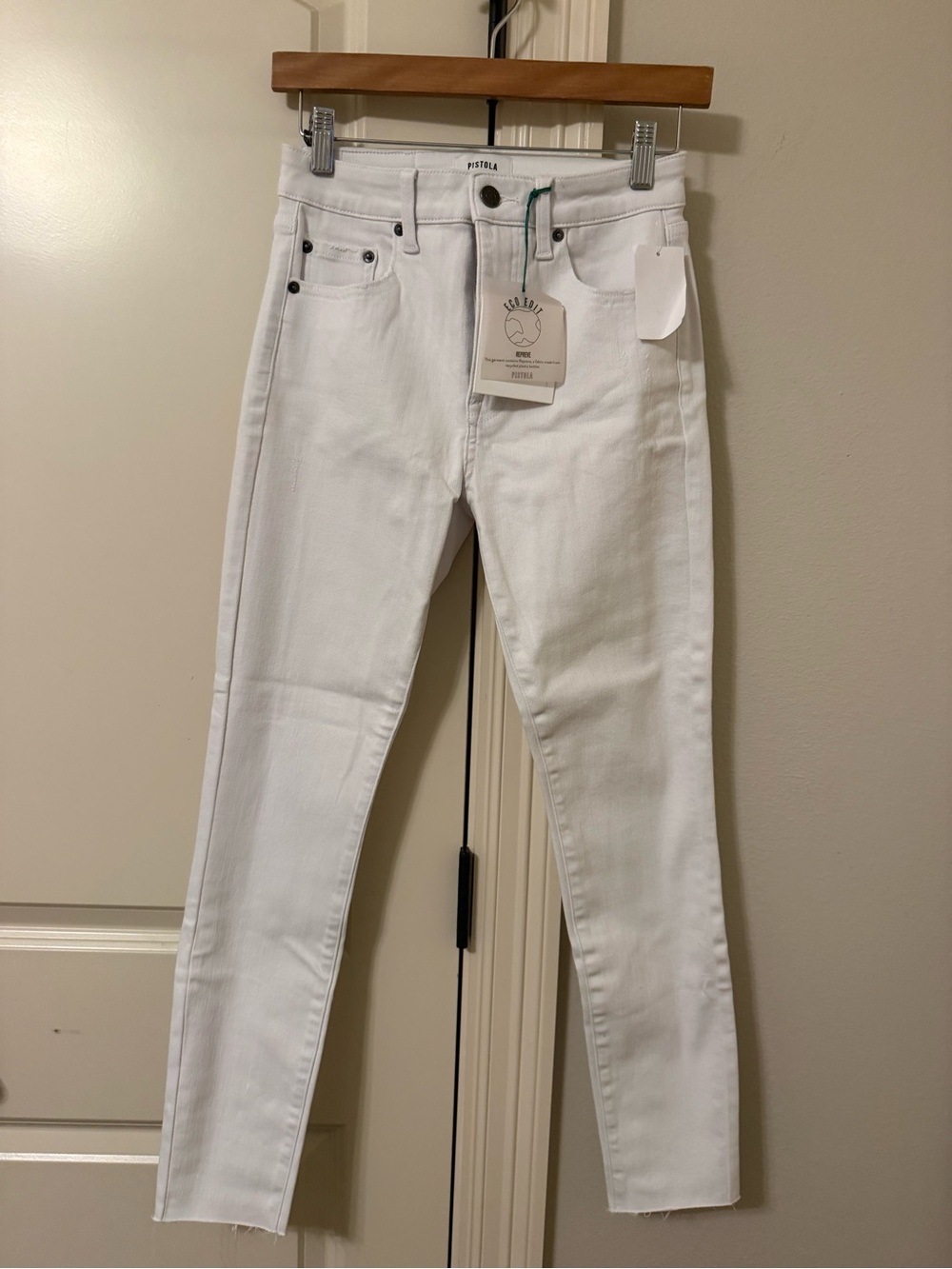 pistola White Skinny High-Rise Jeans
